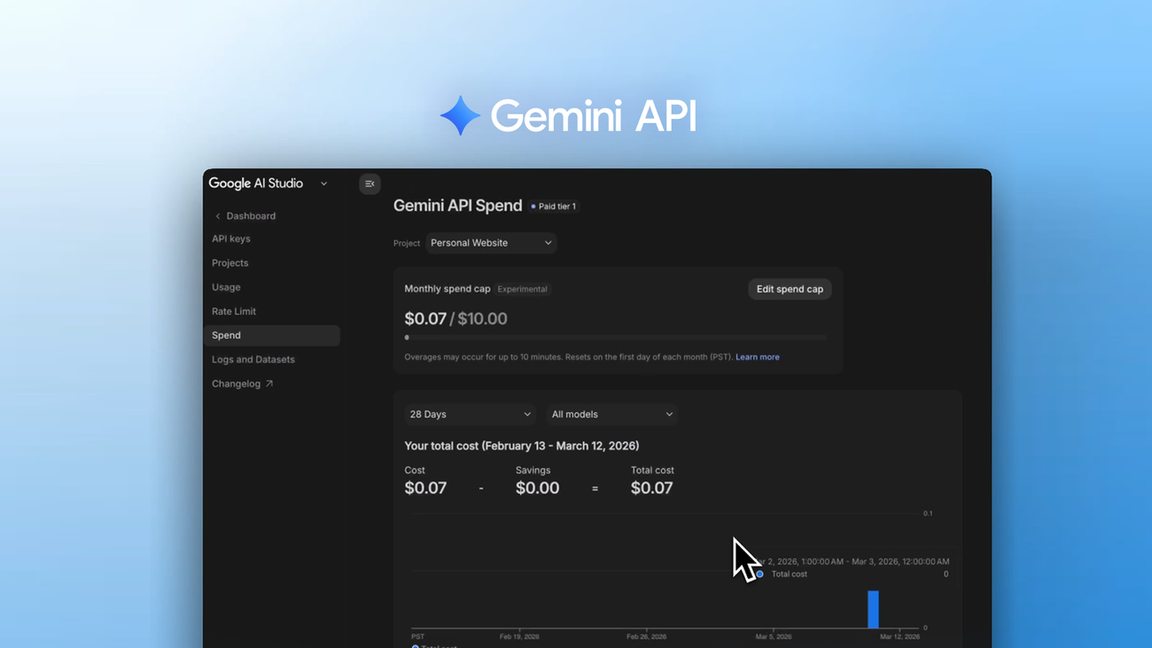 Google为 Gemini API 增加项目级花费上限:开发者成本控制进入可配置阶段