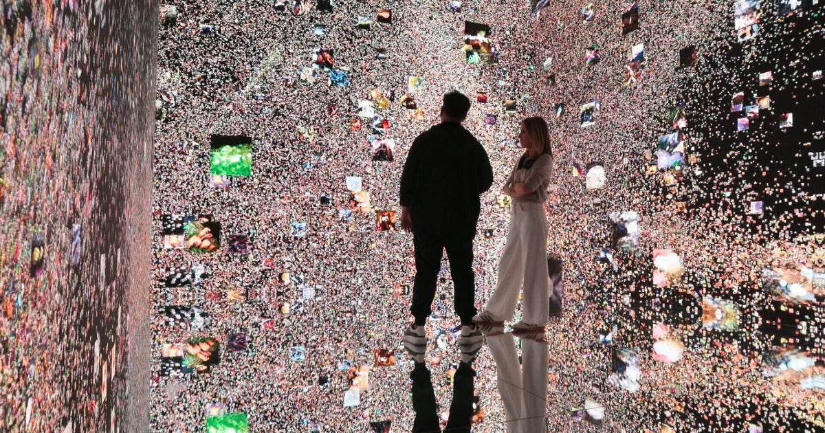 主持人採訪AI藝術家與其沉浸式數位影像作品